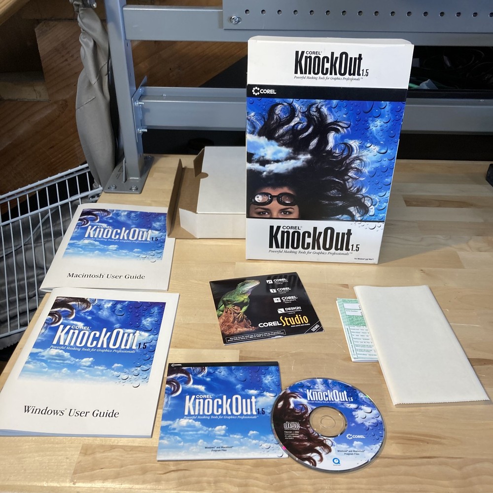Corel Knock Out 1.5 PC Mac Big Box Software + Corel Studio Demo, Guide, Manual