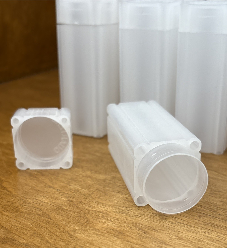 10 New Quarter Sized Numis Square Coin Tubes