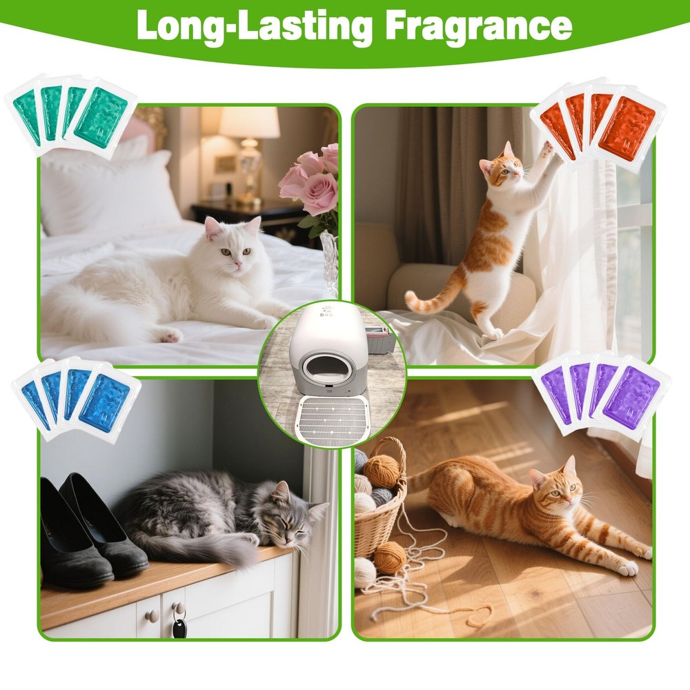 16 Pack Universal Odor for Automatic -Cleaning Litter , Deodorizer Design for...