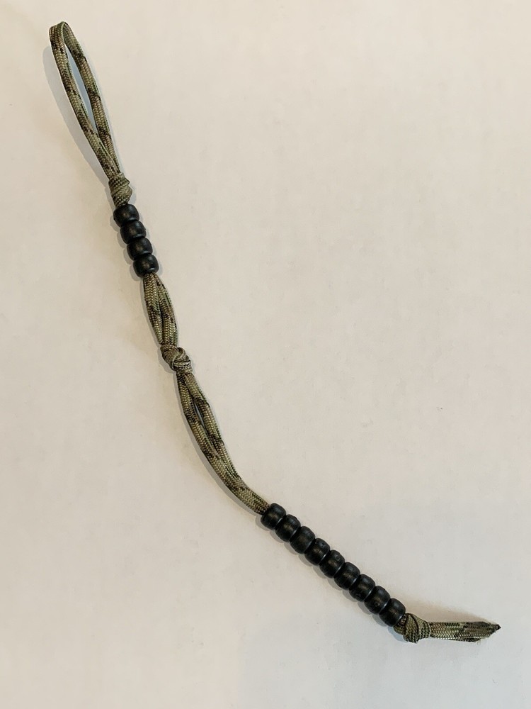 Multi Cam Para Cord Black pace count beads, Ranger Beads