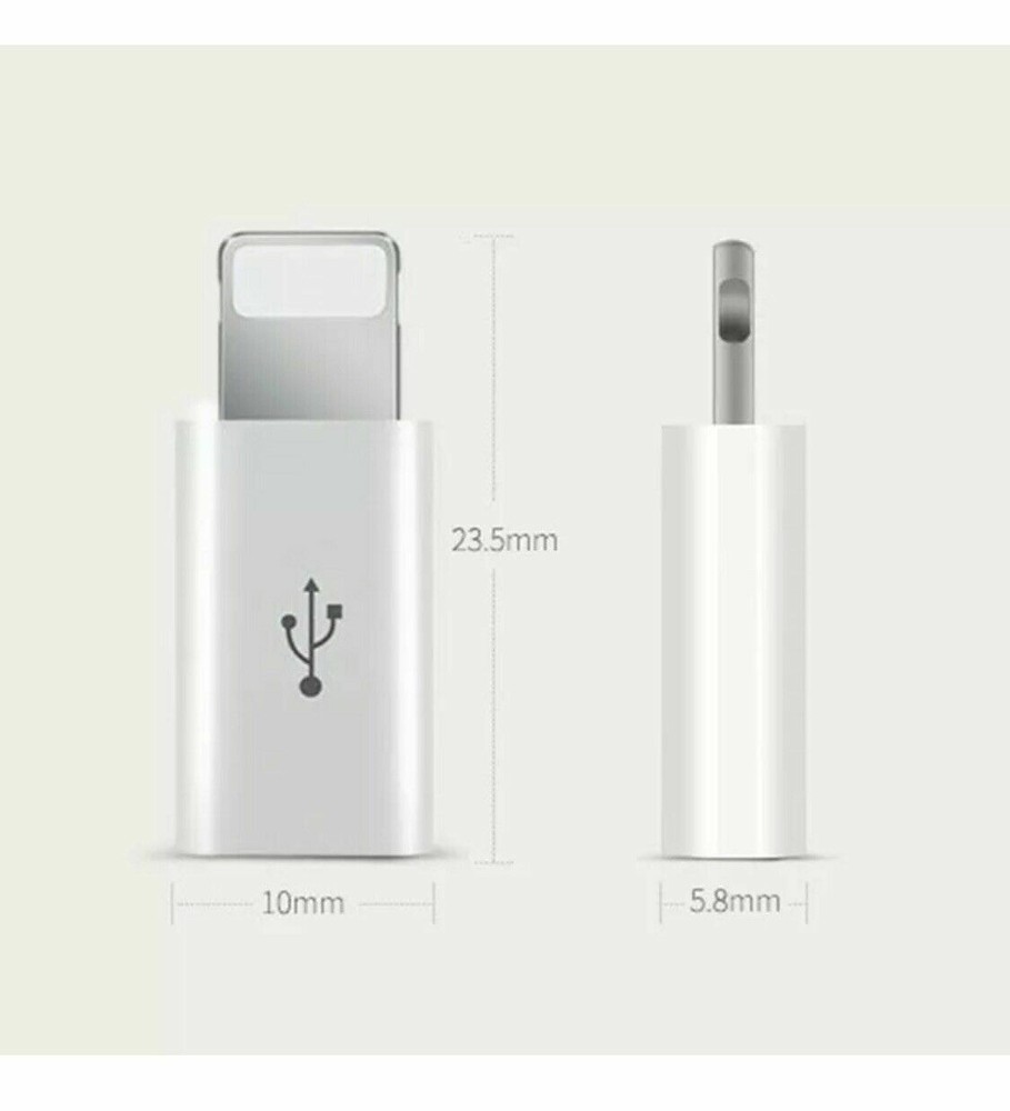 Micro USB To 8Pin iPhone Cable Adapter Android To iPhone iPads Converter LOT