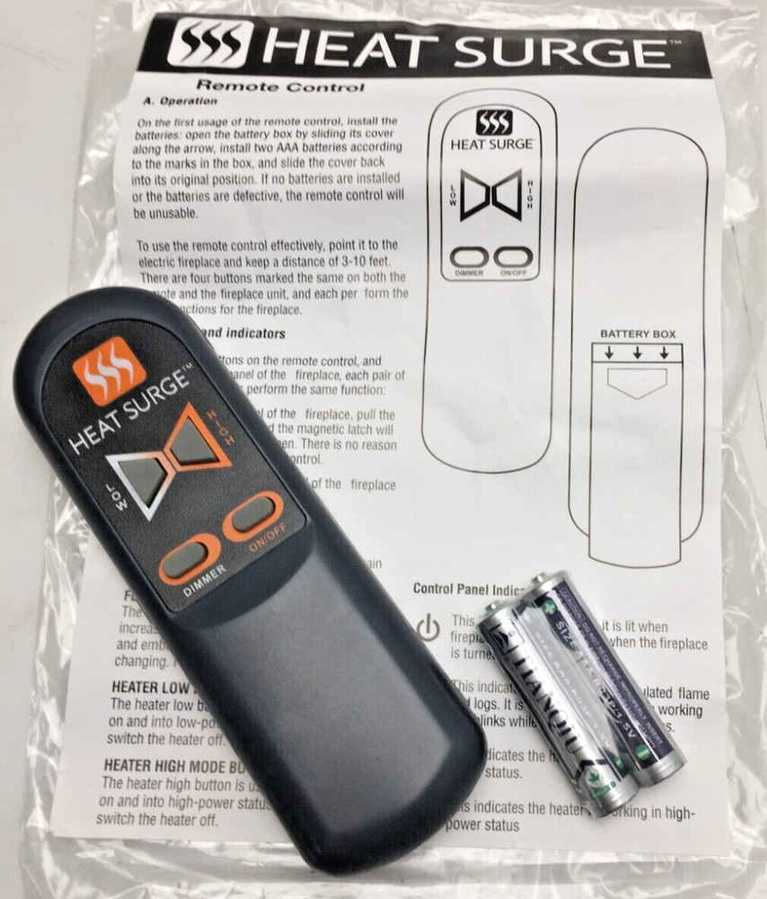 30000162 Heat Surge Fireplace Remote Control