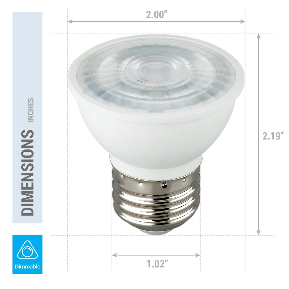 MR16 Lensed LED 6.5W Watt Medium E26 Dimmable 40 Degree Flood 30K Warm White