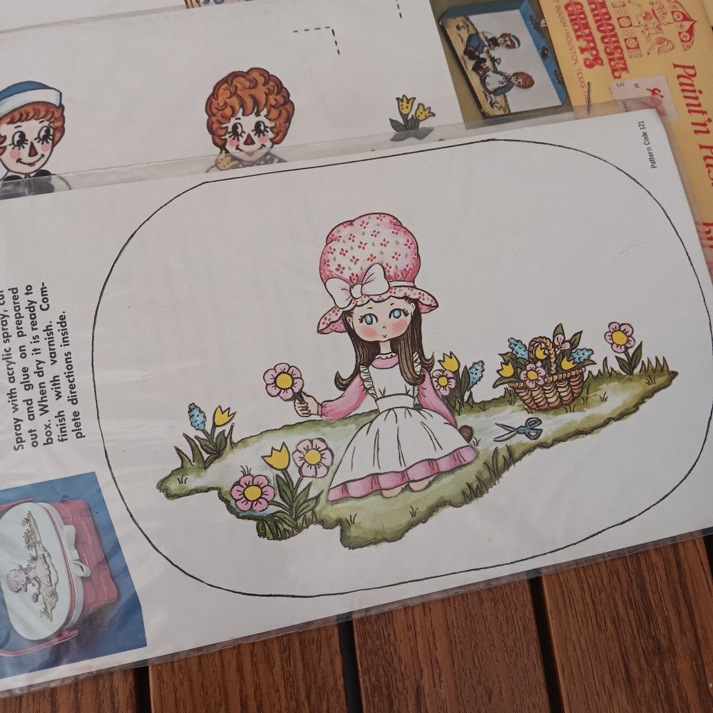 1969 Paint'n Paste Patterns By Jean 4 Different Patterns. Never Opened.