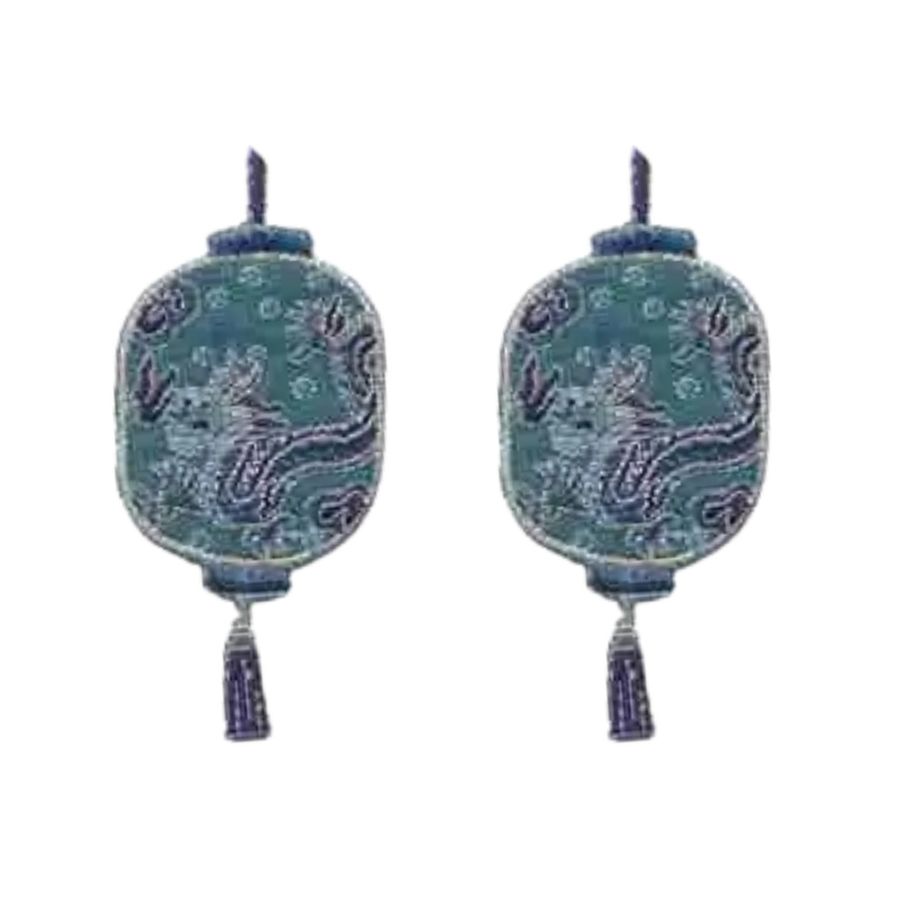 Oriental Hanging Lamp (2Pack) Iron On Patch