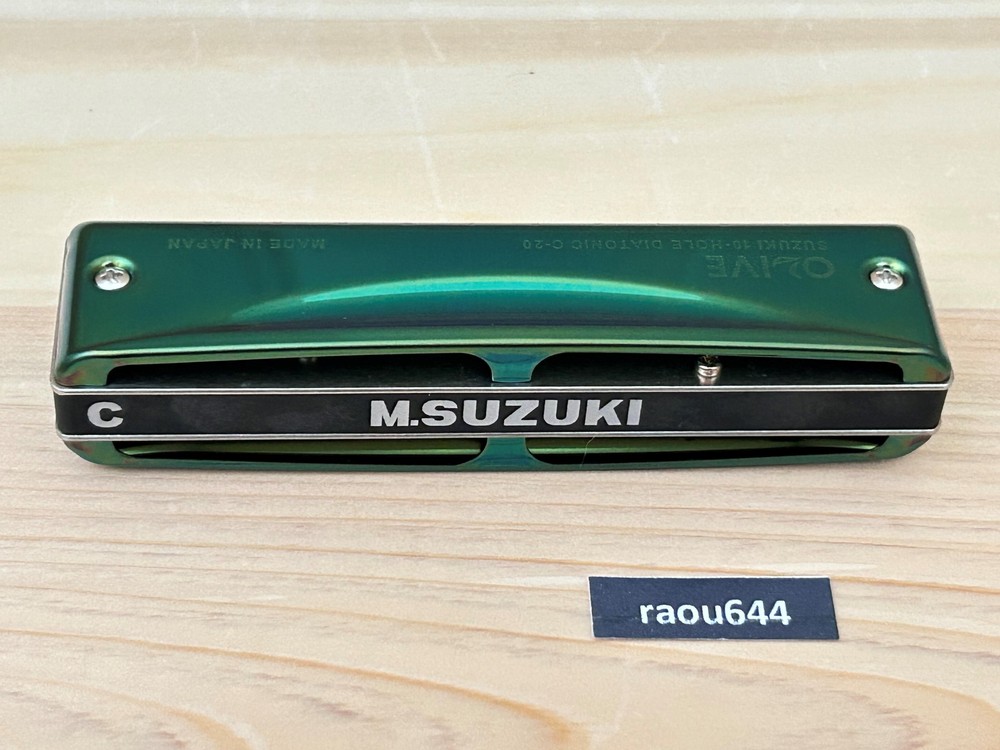 SUZUKI C-20 OLIVE 10 hole Diatonic Harmonica 14 Keys
