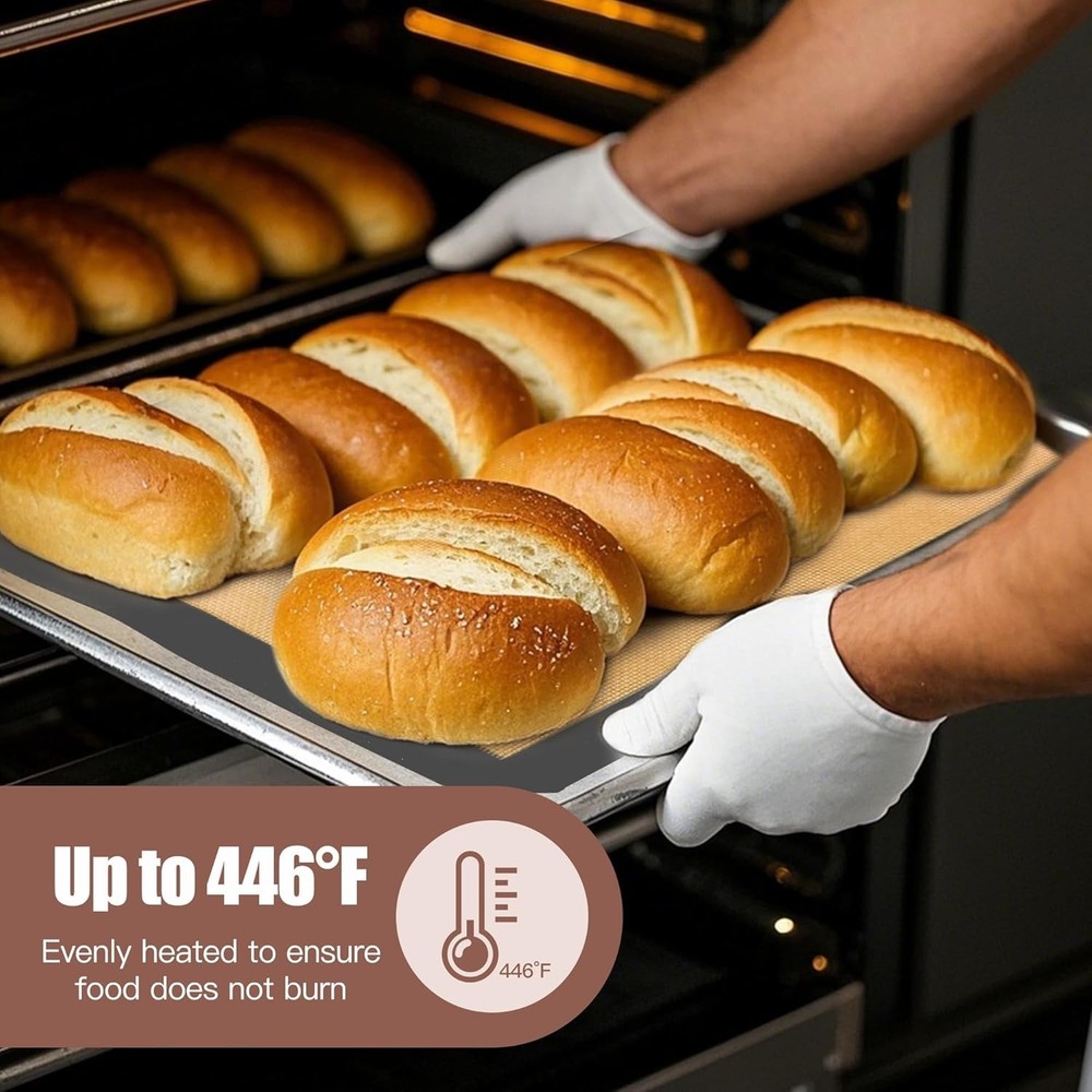 0.7mm Thick Silicone Baking Mats - Non-Slip & Multi-Purpose (2 Pack)