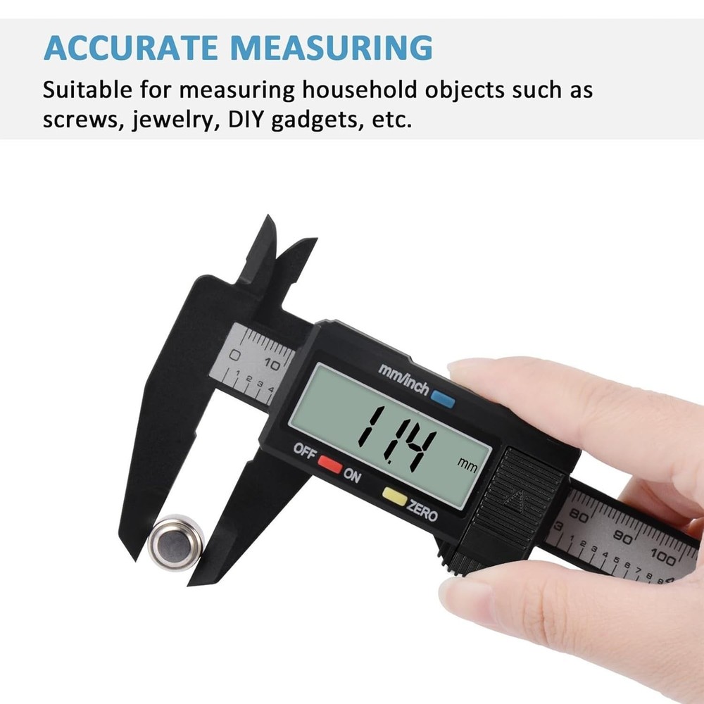 Smart 0-6" Digital Caliper with Auto Off & Zero Function - High Accuracy