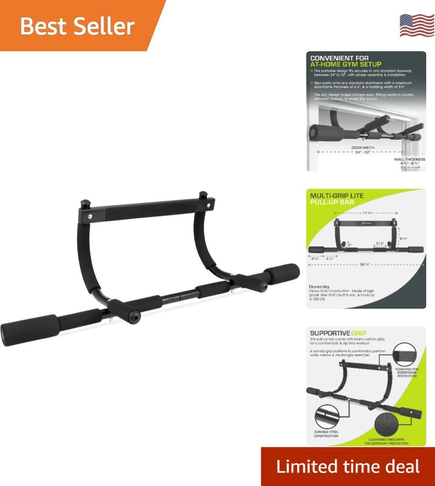 Multi-Function Pull-Up Bar for Upper Body Strength - Fits 24-32 Inch Doorways