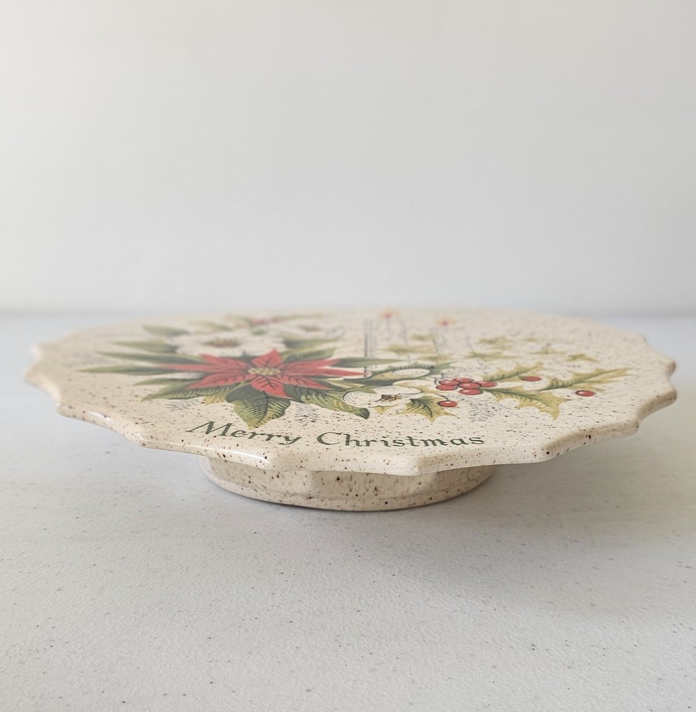 Vintage Christmas Cake Plate