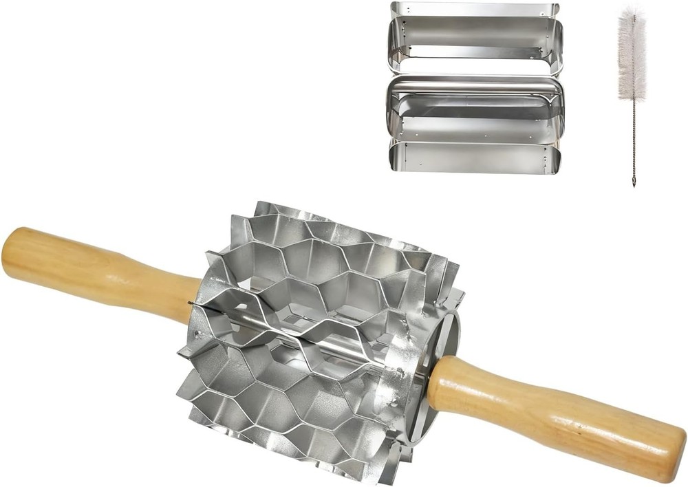 42-Hole Stainless Steel Doughnut Cutter, Replaceable Roller Blade, Doughnut