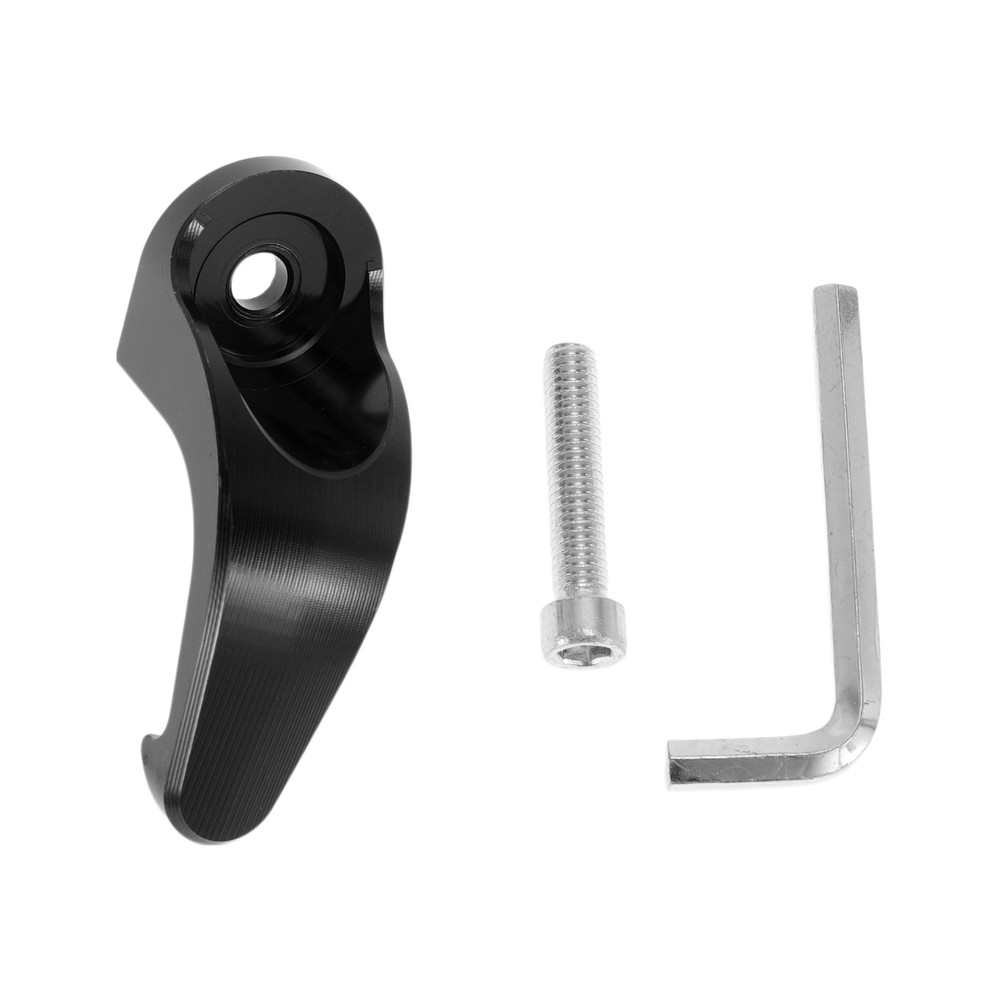 Aluminum Alloy Monoblock Motorcycle Drop Hook 1 Set Black