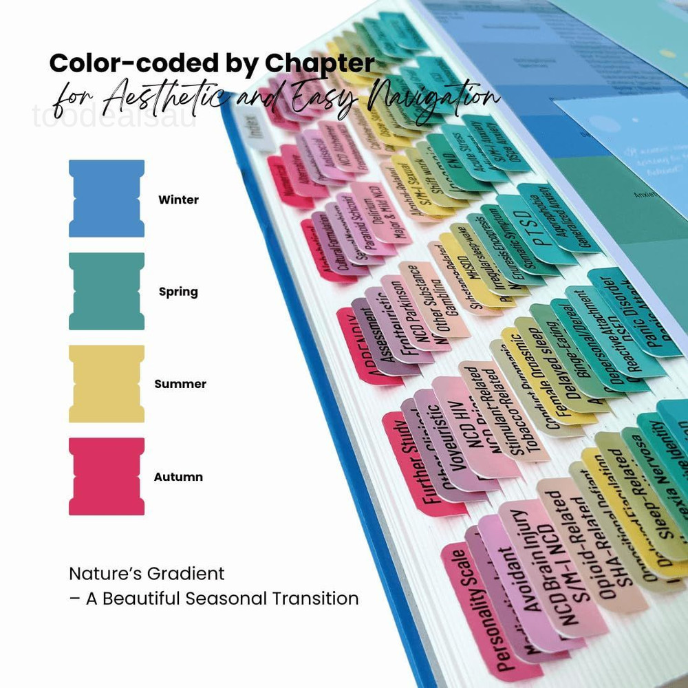 Index Tabs for DSM 5 TR, Tabbing System DSM-5-TR Medium, Colorful