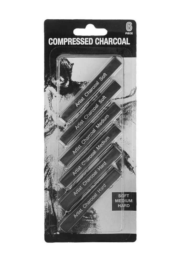 Artist Compressed Charcoal Sticks for Sketching, Drawing, Shading, Soft, Medium,