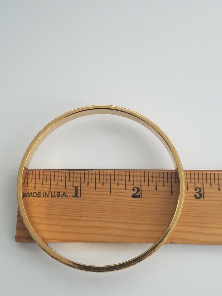 Monet gold tone textured bangle bracelet