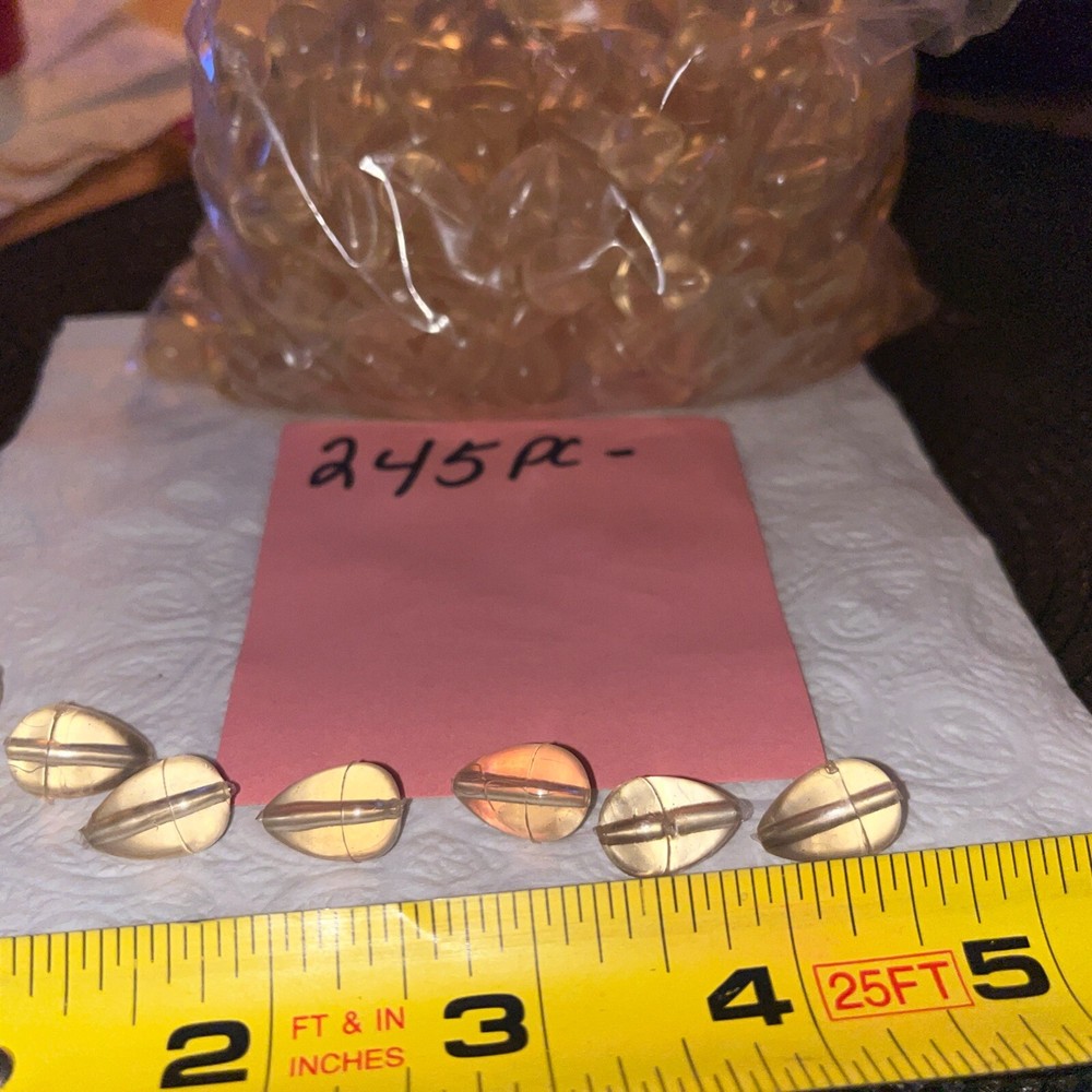 245 Pcs Plastic Clear Tear Drop Beads