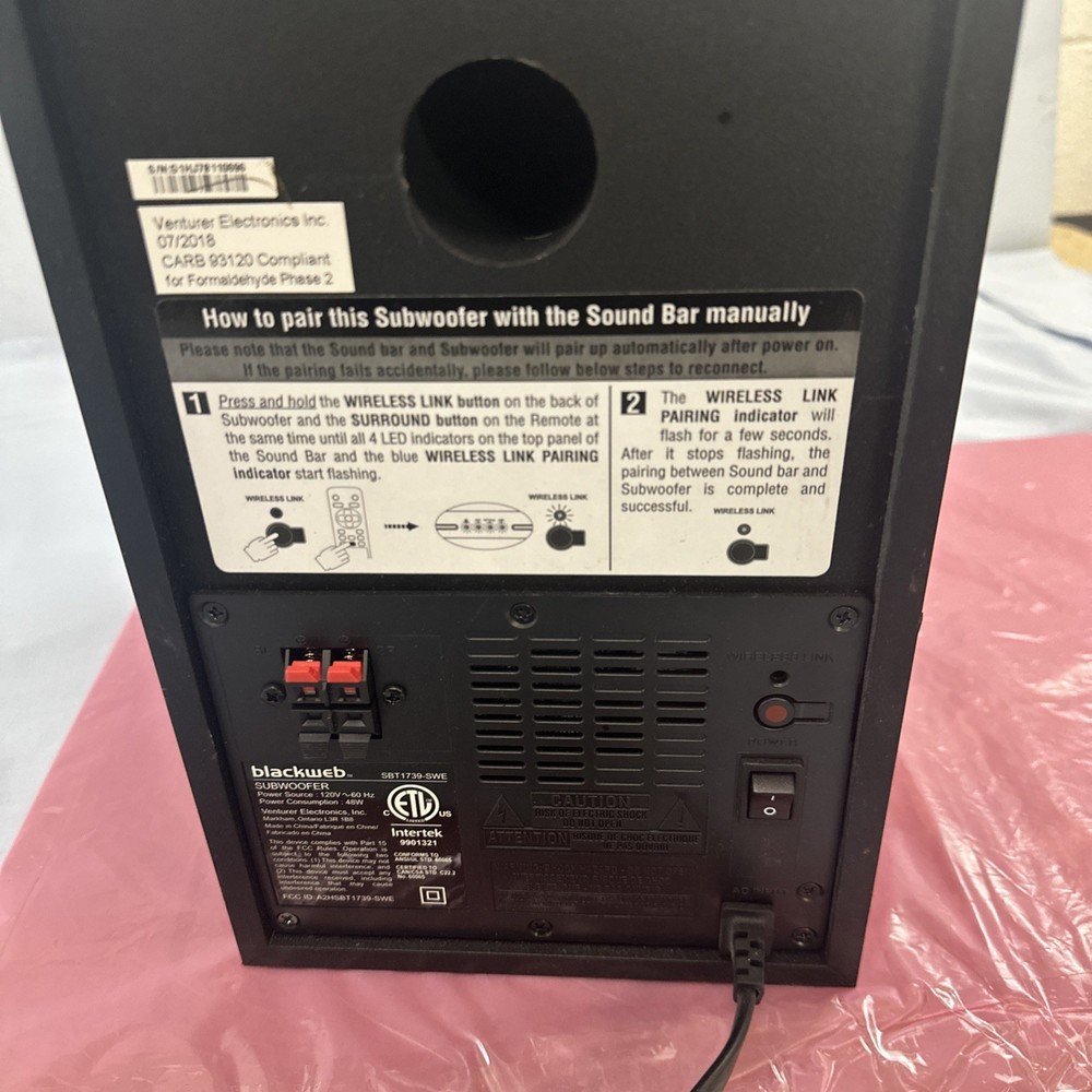 Blackweb Subwoofer SBT1739-SWE