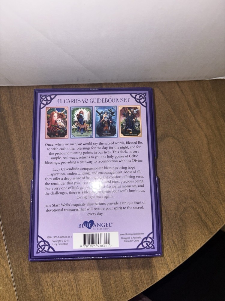 Blessed Be Oracle Blessing Cards by Lucy Cavendish 44 Card Deck