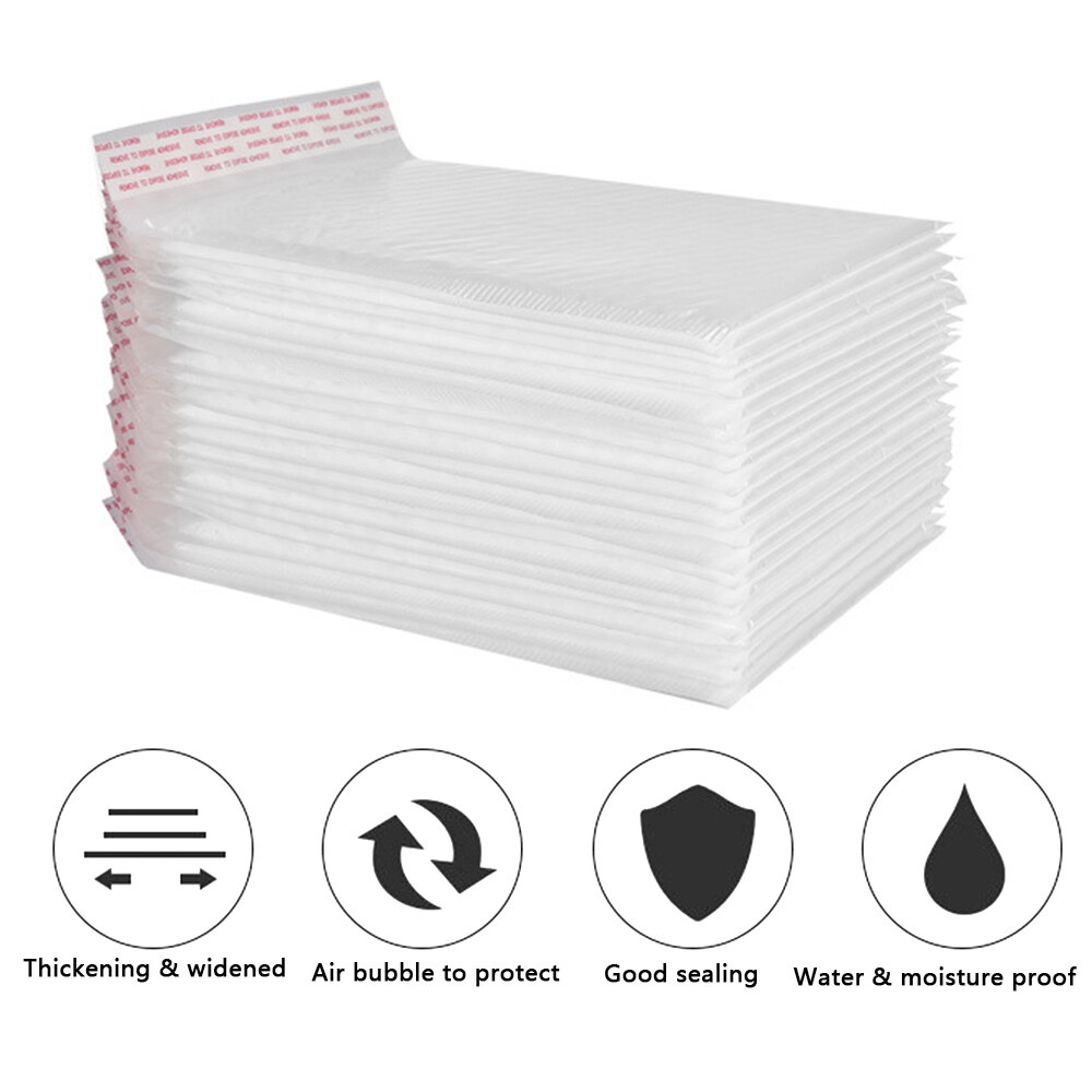 100PCs Padded Poly Bubble Mailers Envelopes Shipping Mailing Bag Self adhesive