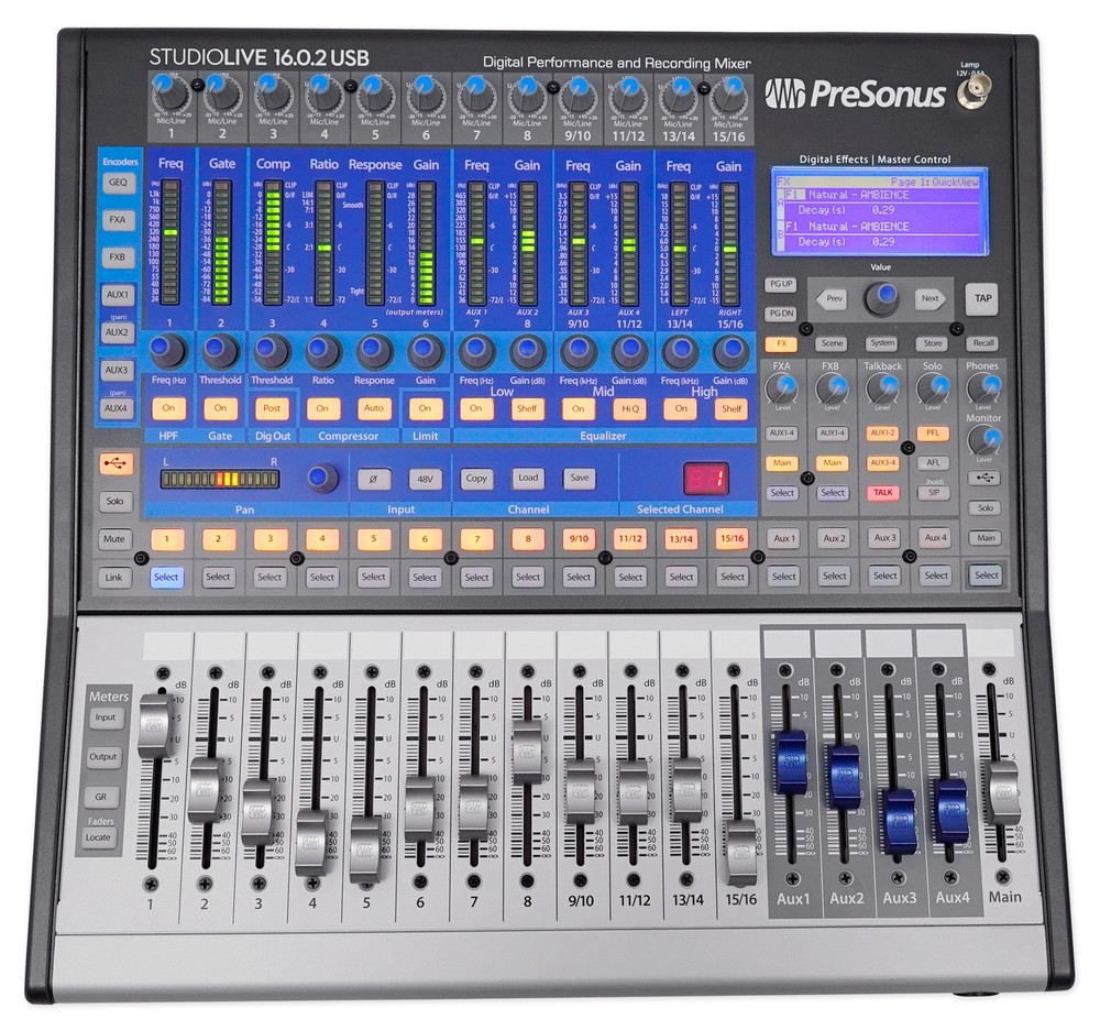 Presonus StudioLive 16.0.2 USB 16x2 Digital Mixer w/ Interface+Foldable Stand