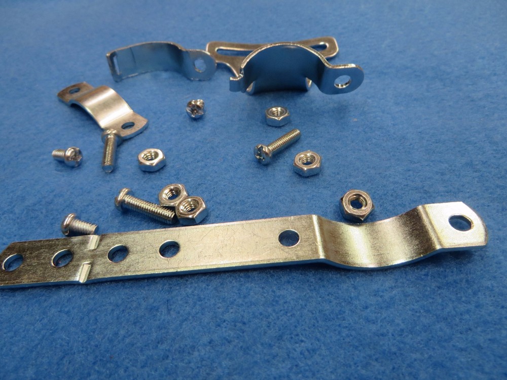 Bicycle Chain Guard Bracket Bolt & Accessories Kit in Silver - New