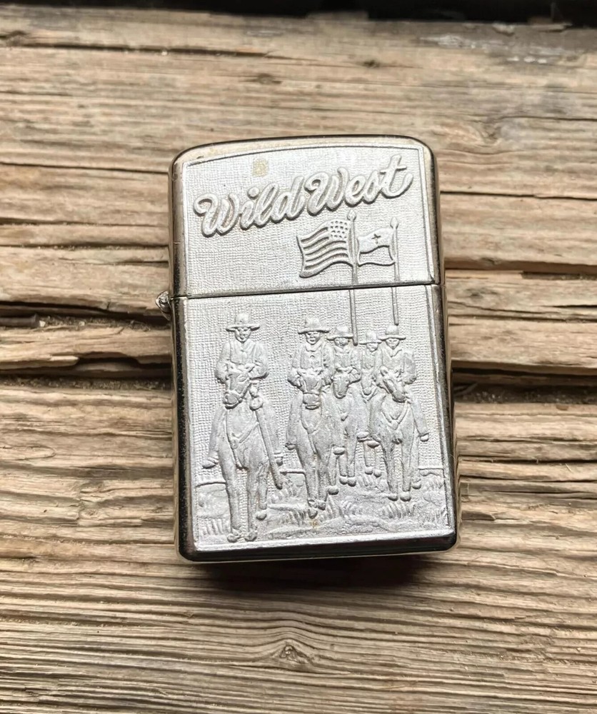 Wild West Unbranded Vintage Petrol Lighter Working condition