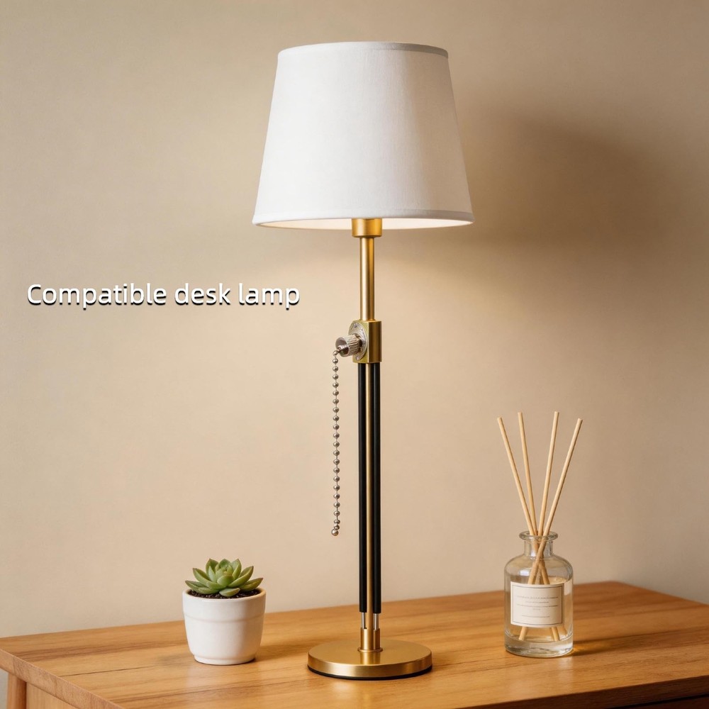 Geettcaifu 1 Pcs ZE-109 Ceiling Fan Light Pull Chain Switch, Two-Wire Silver