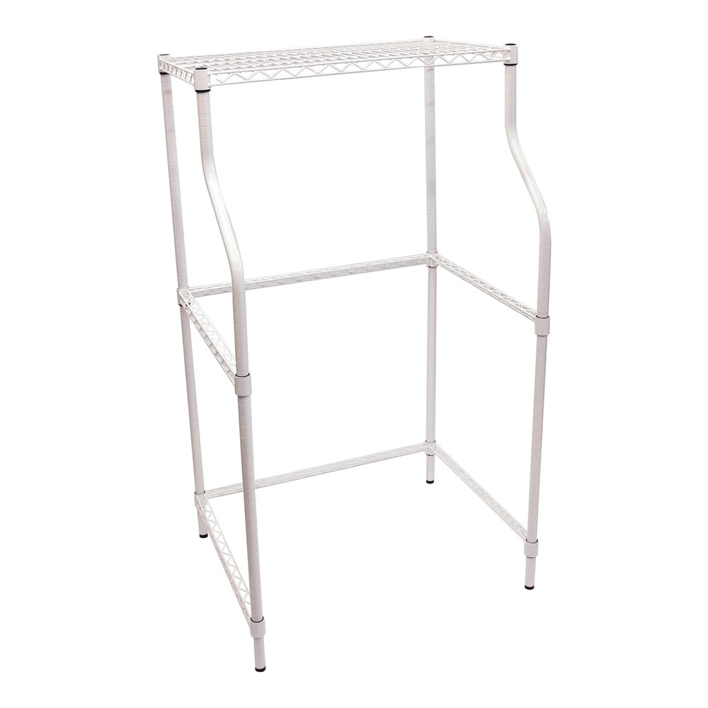 Laundry Storage Rack Compact Washer Dryer Shelf Stackable Room Space Saver Stand