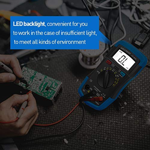Multimeter Tester TRMS 4000 Counts Digital Multimeter with DC AC Voltmeter and