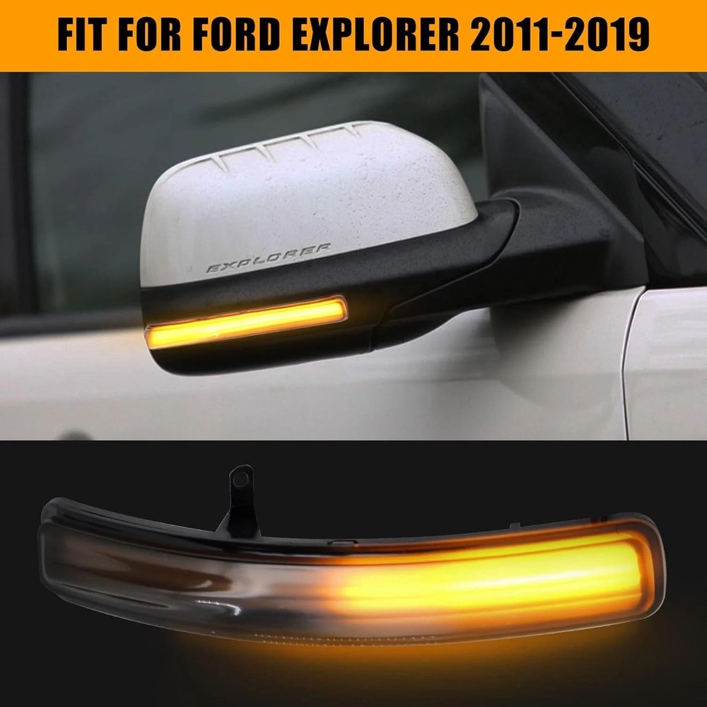 [2pcs] Side Mirror Turn Signal Lights for Ford Explorer 2011-2019 Replacement# B