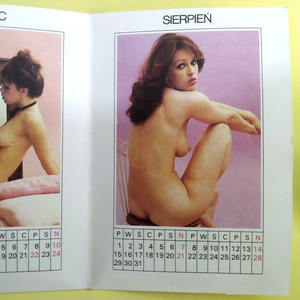 Retro Erotic Folding CALENDAR 1983-1984