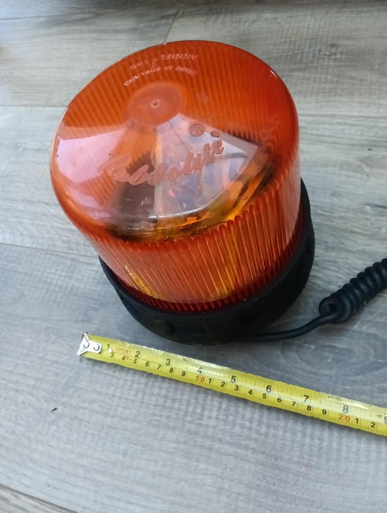 Rubbolite Amber Orange Beacon Light Model 140