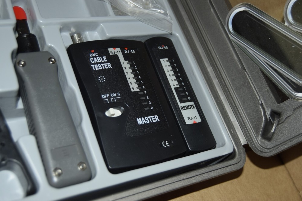 BNC & RJ45 PC Cable Crimper Kit with Tester