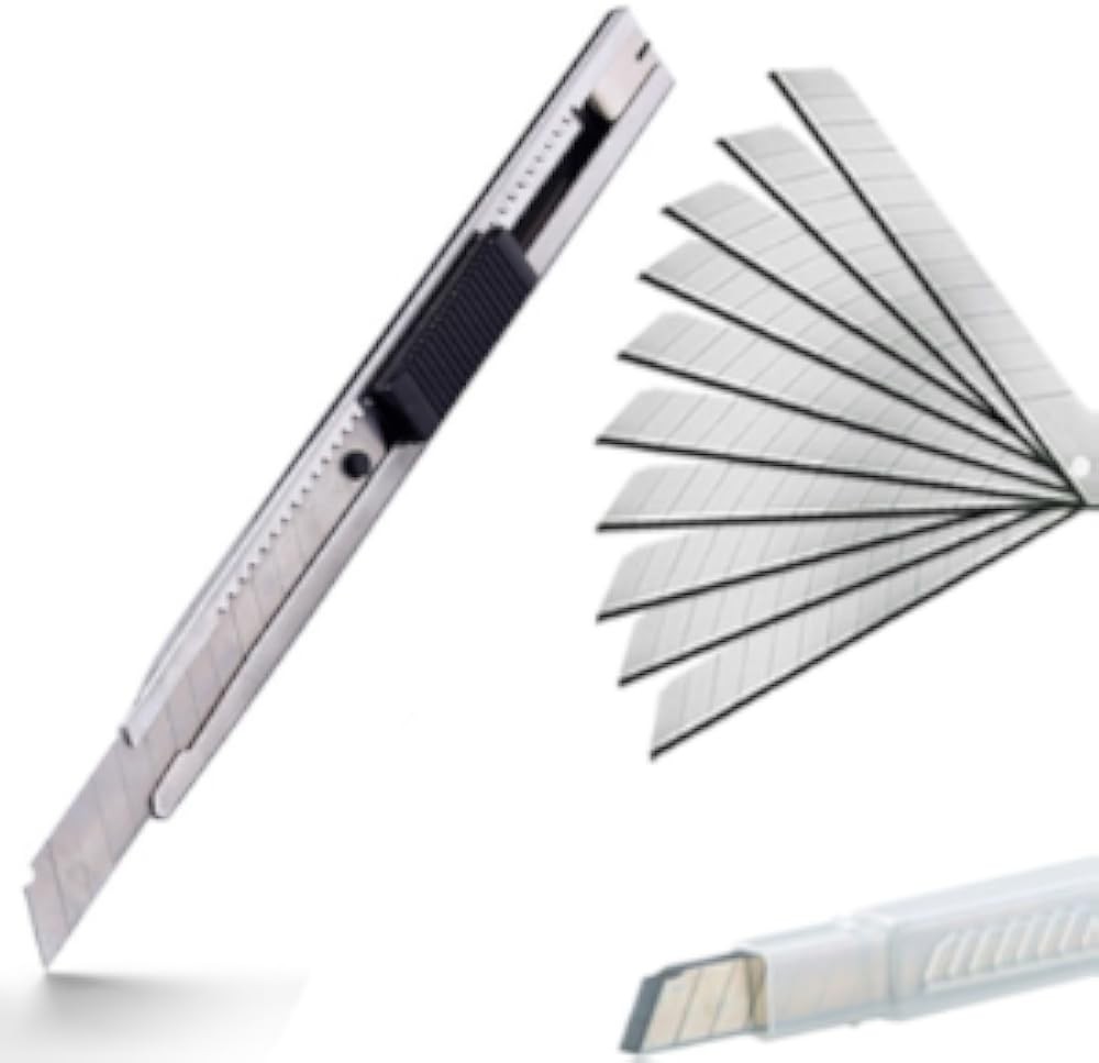 9mm Snap Off Utility Knife High Hardn Retractable Box Cutters with Snap