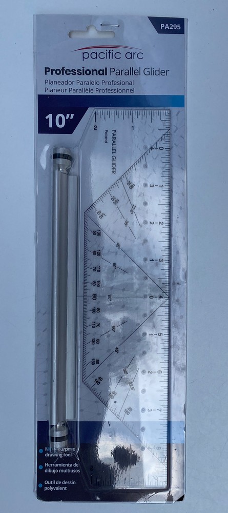Professional Parallel Glider Rolling Ruler 10" PA295 by Pacific Arc