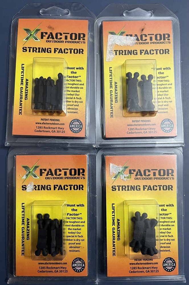 Lot of 4 X factor String Factor Archery string Silencers 4 Pack Deer Hunting