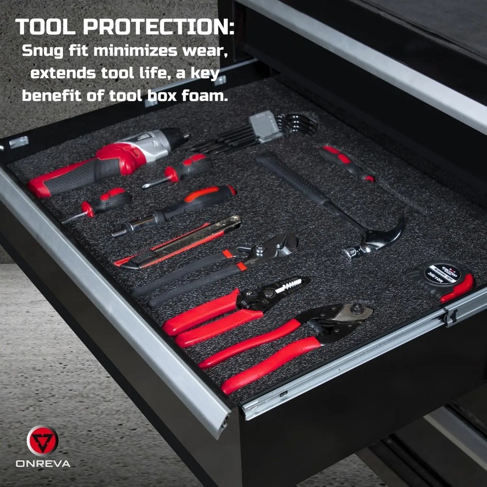 2 Pack Tool Box Foam Inserts Tool Shadow Foam for Toolbox Storage