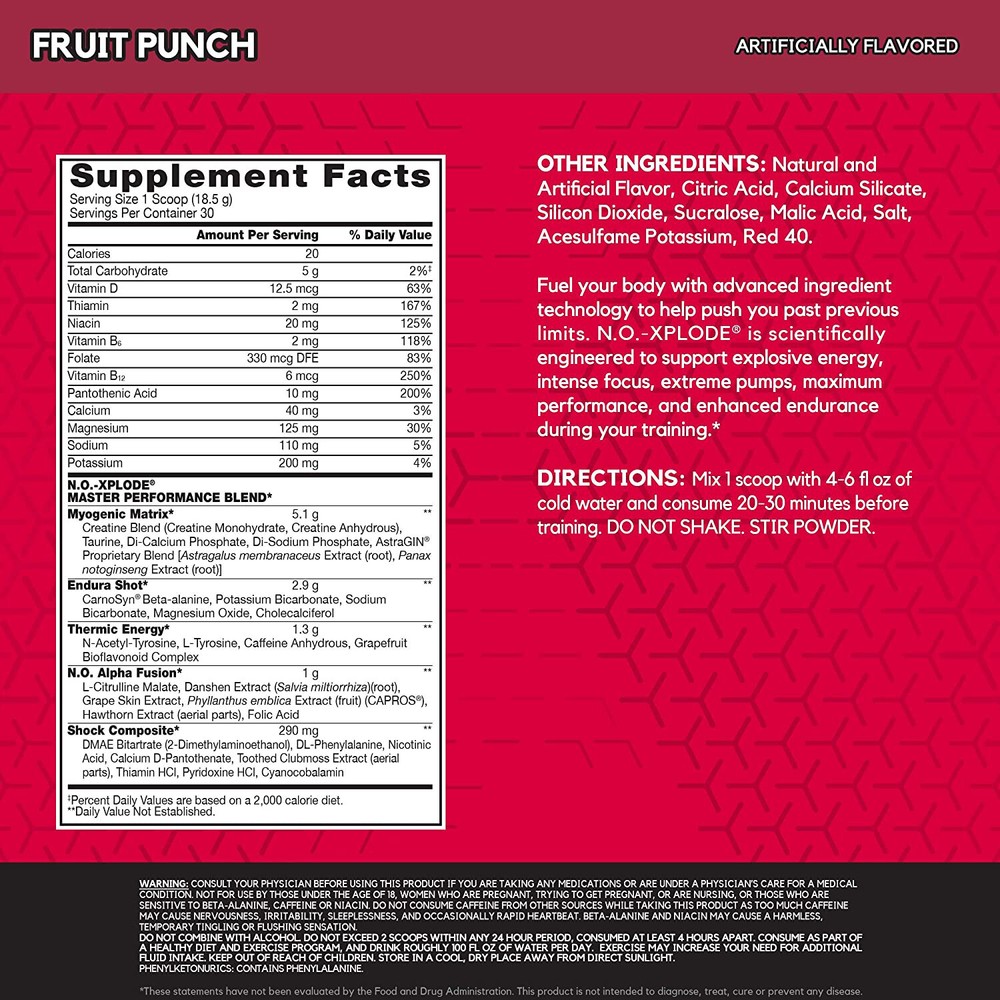 BSN NO XPLODE 3.3B FRUIT PUNCH 1.22LB