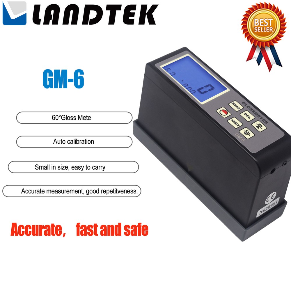 GM-6 LANDTEK Digital Glossmeter Surface Gloss Meter 60 Degree Backlight KD
