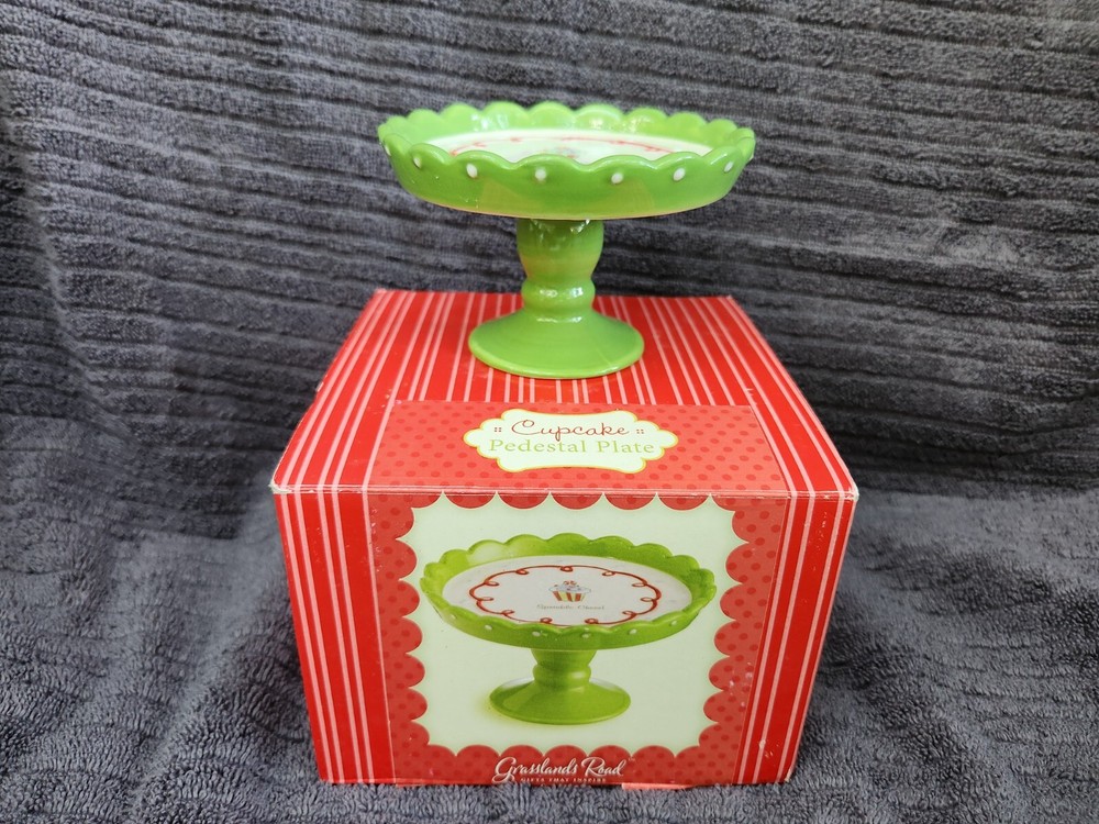 Grasslands Road Ceramic Pedestal Cupcake Server NEW