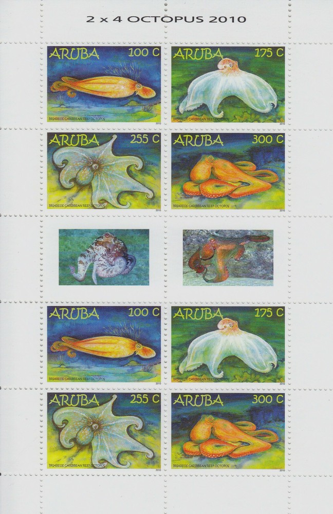 Arubu Issue 2010 (MS 496-499) Octopus