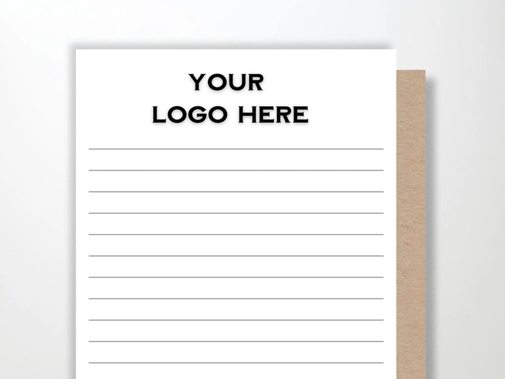 5x8 Custom Business Logo Notepad