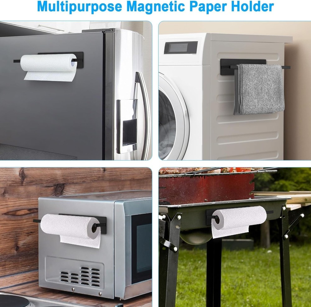 Versatile Magnetic Towel Rack – No Drill Installation for Kitchen & Bathroom Use