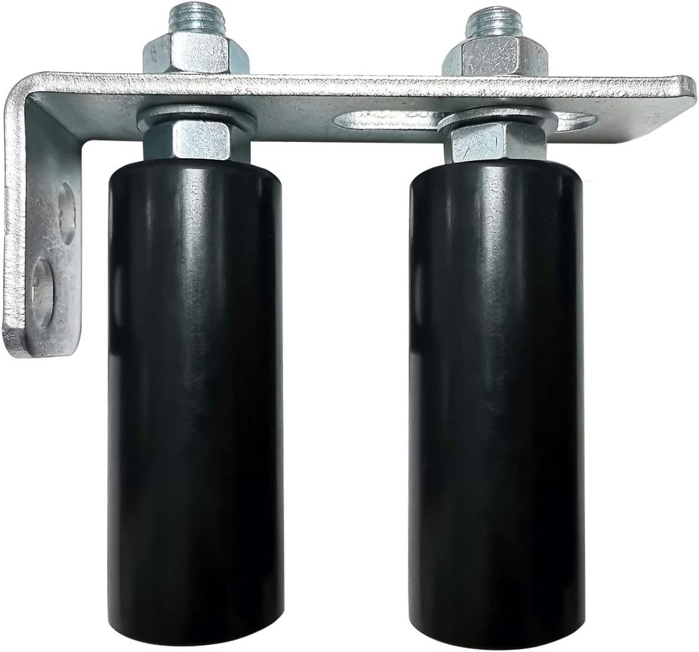 Stainless Steel L Bracket with Nylon Rollers - 4" Adjustable Slide Gate Support