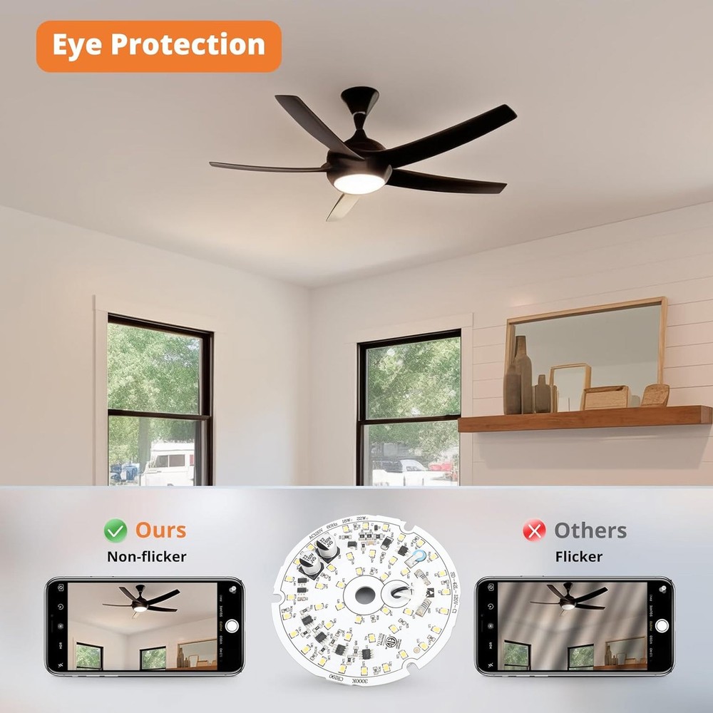 3.93inch LED Ceiling Fan Light Replacement Panel Dimmable 18W 4000K Natural