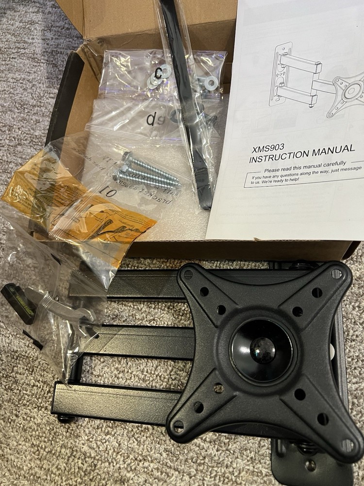 USX MOUNT Full-Motion TV Wall Mount,Universal Single-Stud Corner Mount 13-32inch
