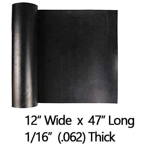 Solid Rubber Sheets,Strips,Rolls 1/16" (.062") Thick x 12" Wide x 47" Long, Thin
