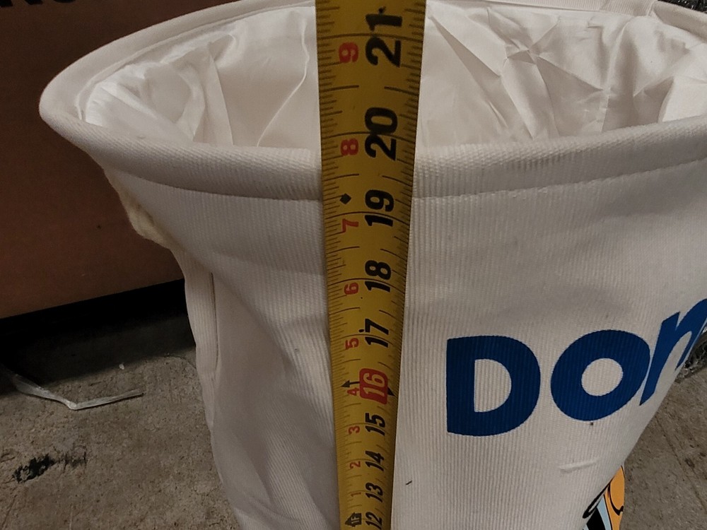 Donald Duck White Fabric Laundry Hamper