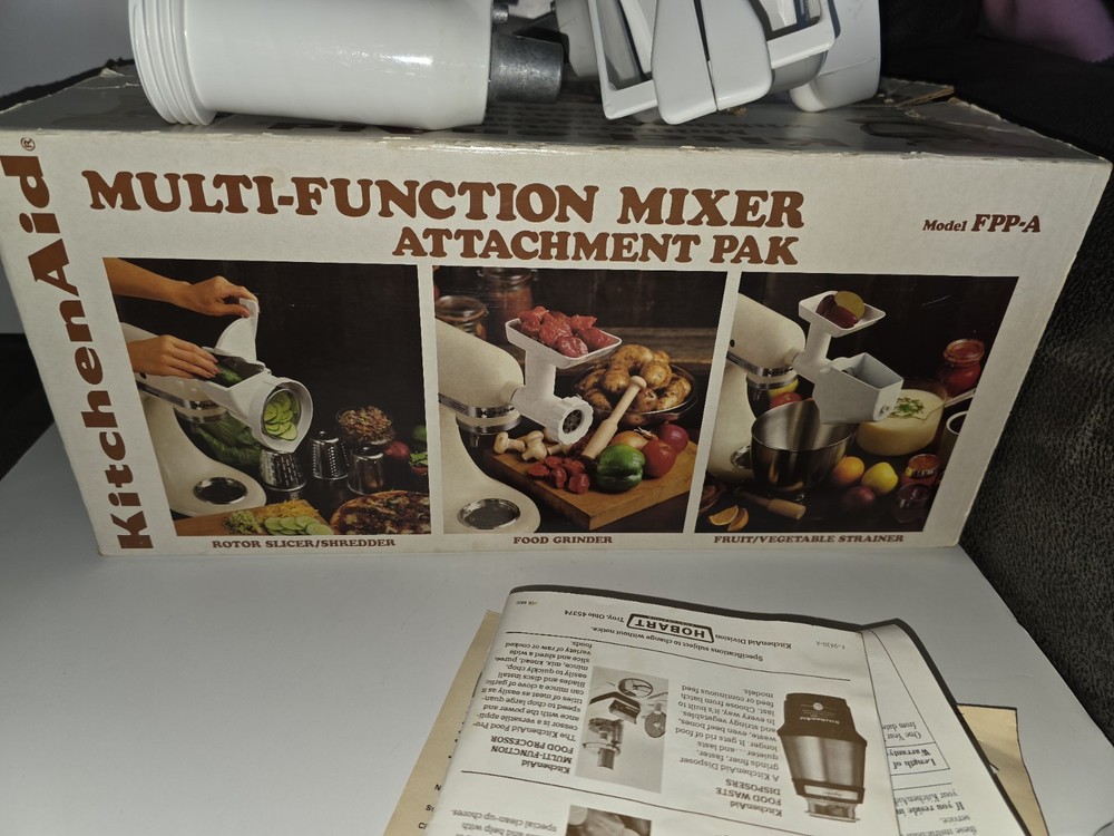 KitchenAid Multi-Function Mixer Attachment Pak FPP-A Slice/Shred Grind Strain