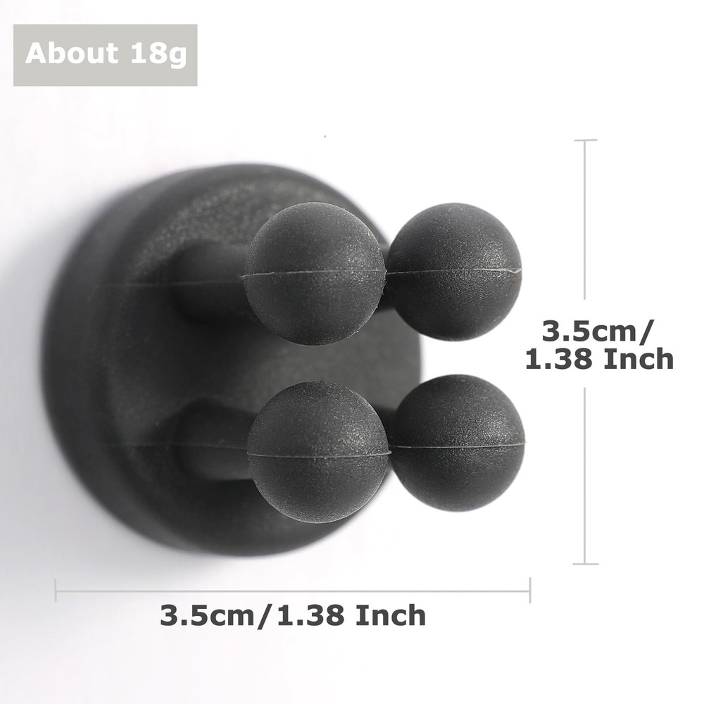 XoYoZo 4 pcs Silicone Toothbrush Holder Multi-Function Hook Waterproof Black